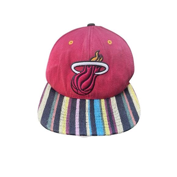 Vintage Miami Heat Mitchell And Ness  Snapback Hat Cap NBA Basketball Hat - Picture 4 of 6